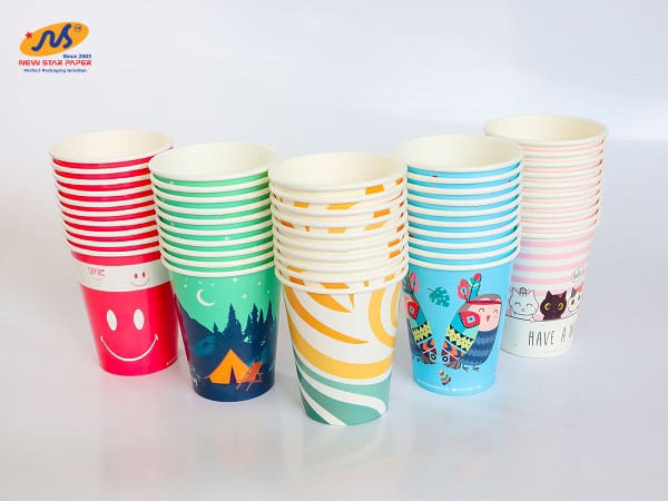 Printing and shaping paper cups
