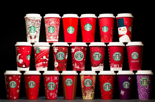 Ly giấy Giáng Sinh của Starbucks từ năm 1997 - 2017 