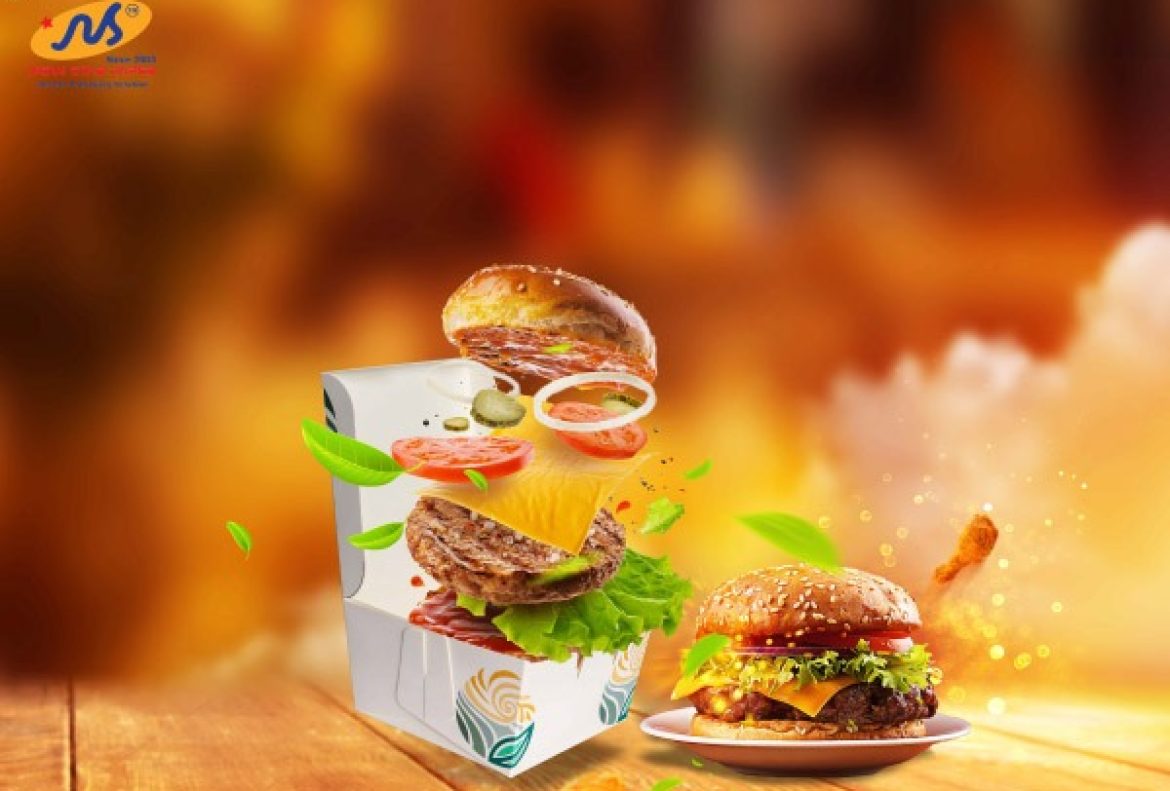 hộp giấy đựng hamburger